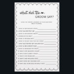 Minimalistiskt vad sa gruppen möhippa f flygblad<br><div class="desc">Designat att samordna med vår Scalloped Gräns Collection, denna söta minimalist som sa att möhippan har en klassisk design med en unik twist - det skalopade gräns är ett slags spel och kommer säkerligen att tillföra detta spel en liten återkänsla. Om du vill fånga din gästs uppmärksamhet med den här...</div>