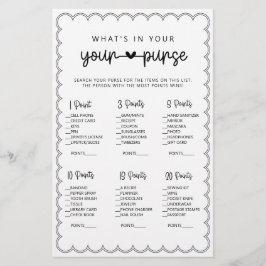 Minimalistiskt vad som finns i ditt möhippa-spel flygblad