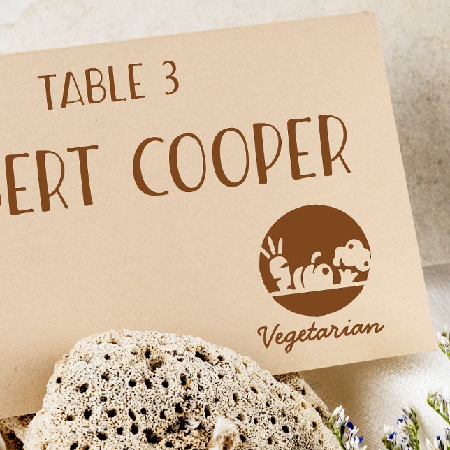 Minimalistiskt val av vegetabiliskt Bröllop-gästmå Stämpel (Skapare uppladdad)