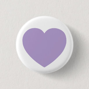Minimalistiskt Valentine Lila Heart Knapp