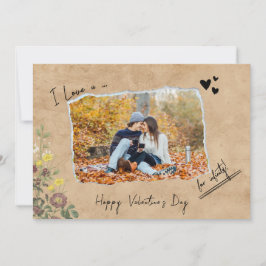 Minimalistiskt Valentines day par Kärlek, foto Julkort