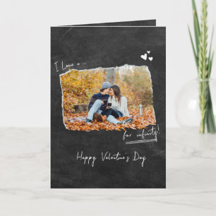Minimalistiskt Valentines day par Kärlek fotosvart Kort
