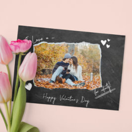 Minimalistiskt Valentines day par Kärlek u Photo G Julkort