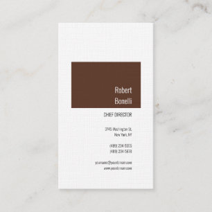 Minimalistiskt vanligt Modern Linen Brown White Visitkort