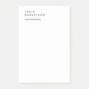 Minimalistiskt vanligt modernt Vit-Trendig Post-it Block