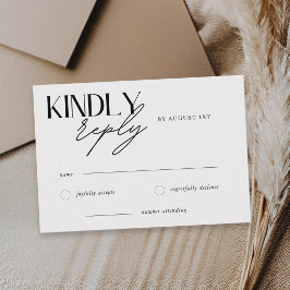Minimalistiskt vänligt svar bröllop RSVP