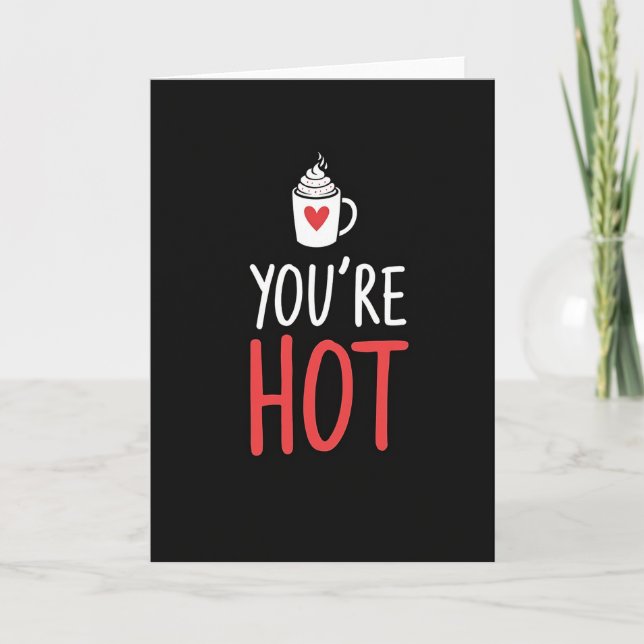 Minimalistiskt Varmt Kaffe-Kort Kort (Framsida)