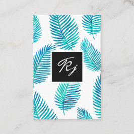 Minimalistiskt vattenfärgsblad visitkort
