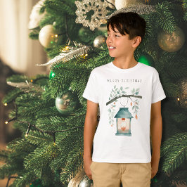 Minimalistiskt vattenfärgsmönster för God jul T Shirt