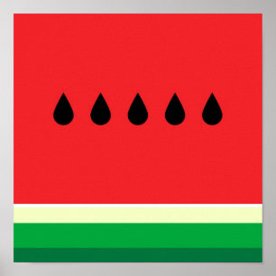 Minimalistiskt vattenmelon poster