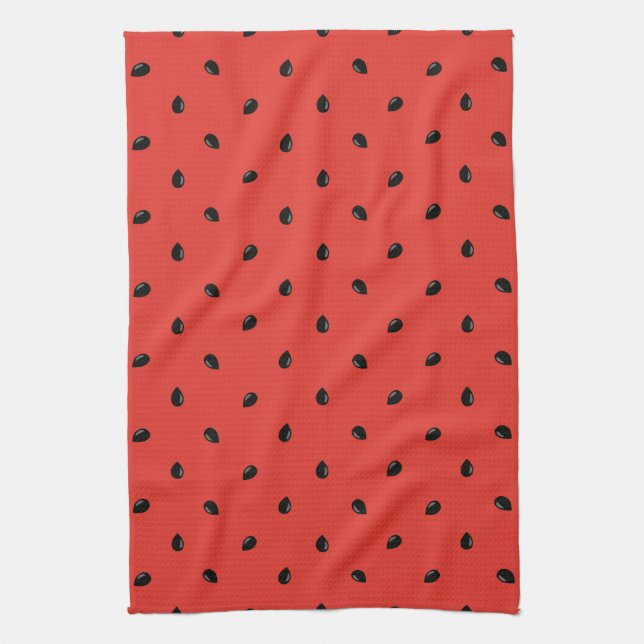 Minimalistiskt vattenmelonutsäde Mönster Kökshandduk (Vertikal)
