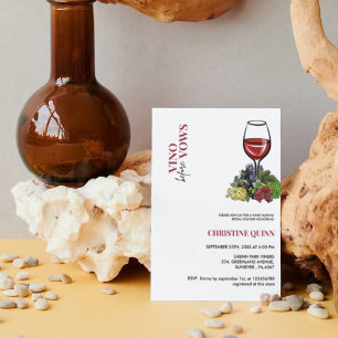 Minimalistiskt Vino före vows Möhippa vin Inbjudningar