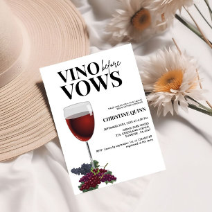 Minimalistiskt Vino före vows Möhippa vin Inbjudningar