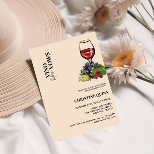 Minimalistiskt Vino före vows Möhippa vin Inbjudningar