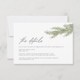 Minimalistiskt vinterbröllop detaljer inklusionsko inbjudningar