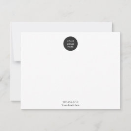 Minimalistiskt visitkort för cirkulär Logotyp Anteckningskort