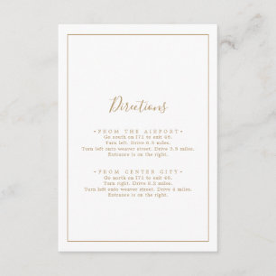 Minimalistiskt visitkort för Guld-orientering Tilläggskort