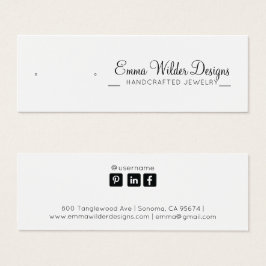 Minimalistiskt Visning för stavavläsning Litet Visitkort