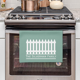 Minimalistiskt Vita plockfästet på Gröntens familj Kökshandduk