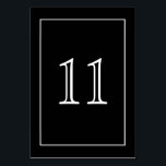 Minimalistiskt vitt på svart Lodrät | Bordsnummer<br><div class="desc">En ultraminimalistisk elegant. Det är lätt att läsa stora siffror. Koordinater med andra minimalistiska,  monokromatiska delar i min butik. Se samling.</div>