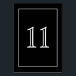 Minimalistiskt vitt på svart Lodrät | Bordsnummer<br><div class="desc">En ultraminimalistisk elegant. Det är lätt att läsa stora siffror. Koordinater med andra minimalistiska,  monokromatiska delar i min butik. Se samling.</div>