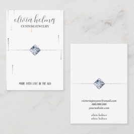 Minimalistiskt vitt, smyckigt affärskort visitkort