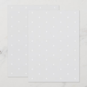 Minimalistiskt vitt snöflingor, lätt grått bakgrun inbjudningar