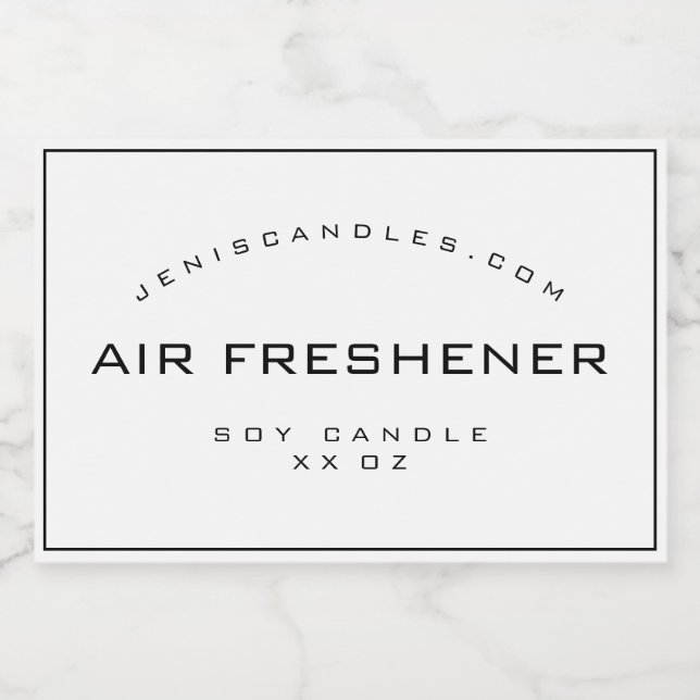 Minimalistiskt vitt svart Gräns enkelt Stil-ljus Mat Etiketter (Singel etikett)