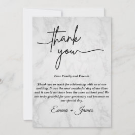 Minimalistiskt vitt tackkort inbjudningar