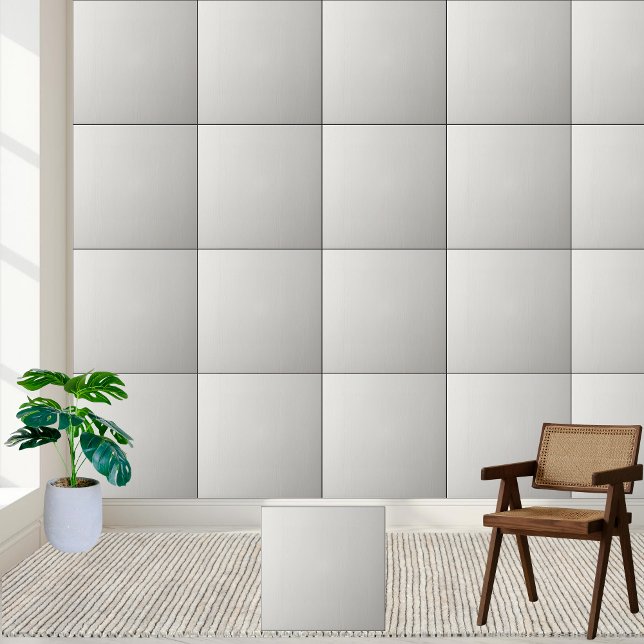 Minimalistiskt vitt träkeramiskt plattstål kakelplatta (Minimalist White Wood Grain Ceramic Tile)