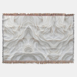 Minimalistiskt, vitt vågtvitt, modern blanketmodel filt