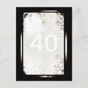 Minimalistiskt vykort för 40-dagars födelsedag