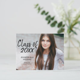 Minimalistiskt vykort för foto-Studentfest