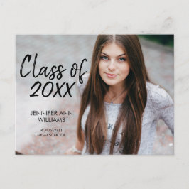 Minimalistiskt vykort för foto-Studentfest