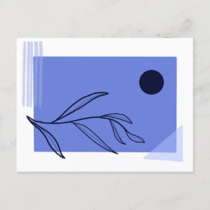 Minimalistiskt vykort för löv
