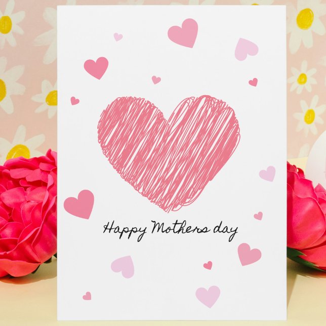 Minimalistiskt vykort för Mors dag (Skapare uppladdad)