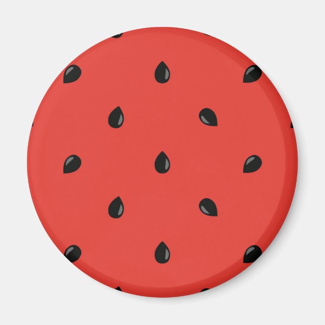 Minimalistiskt Watermelon Seed Mönster Magnet (Framsidan)