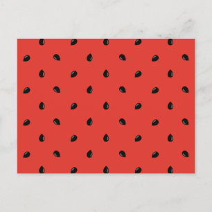 Minimalistiskt Watermelon Seed Mönster Vykort