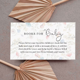 Minimalistiskt Wildblomma Baby Shower Bok för Baby Tilläggskort