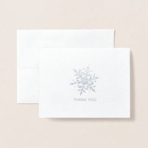 Minimalistiskt Winter-diskflingkort för Tack Folierat Kort