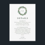 Minimalistiskt Winter Monogram Wandan Bröllop Tilläggskort<br><div class="desc">Inbjudan till minimalistisk Winter Monogram utandningsbröllop</div>