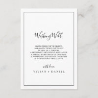 Minimalistiskt Wishing-kort för Bröllop