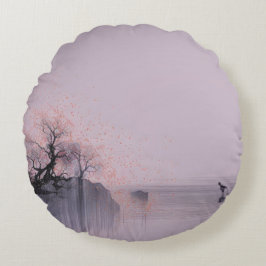 Minimalistiskt Zen liggande Rund Kudde