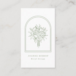 Minimalistkonstblommor säljer florist visitkort