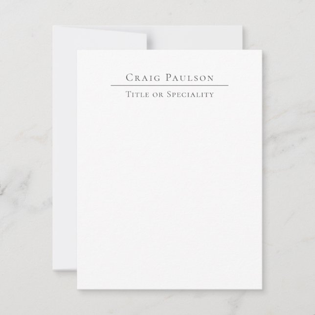 Minimalistkort för attraktiv Professionell (Framsida)