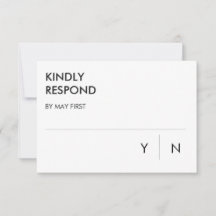 Minimalistkort för Bröllop OSA