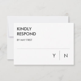 Minimalistkort för Bröllop OSA Inbjudningar