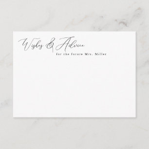 Minimalistkort för elegant och Önskemål Tilläggskort