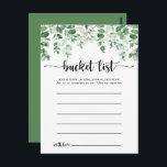 Minimalistkort för enkla eukalyptus-buffertlistor vykort<br><div class="desc">Dessa minimalistiska eucalyptus enkla haketkort är perfekten för en rustisk bröllopsmottagning eller -möhippa. Utformningen har handmålad grönt med vattenfärg,  eukalyptus,  inspirerande naturskönhet. Ändra ordalydelsen till kostym vid alla livshändelser. Bucketlistskylten säljs separat.</div>