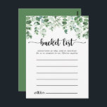 Minimalistkort för enkla eukalyptus-buffertlistor vykort<br><div class="desc">Dessa minimalistiska eucalyptus enkla haketkort är perfekten för en rustisk bröllopsmottagning eller -möhippa. Utformningen har handmålad grönt med vattenfärg,  eukalyptus,  inspirerande naturskönhet. Ändra ordalydelsen till kostym vid alla livshändelser. Bucketlistskylten säljs separat.</div>